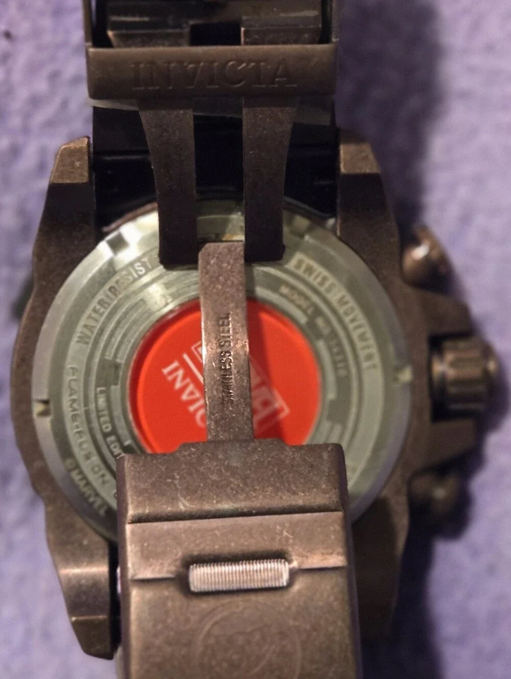 Invicta Black and Gold Multicolor Gem Gauntlet Dial Watch